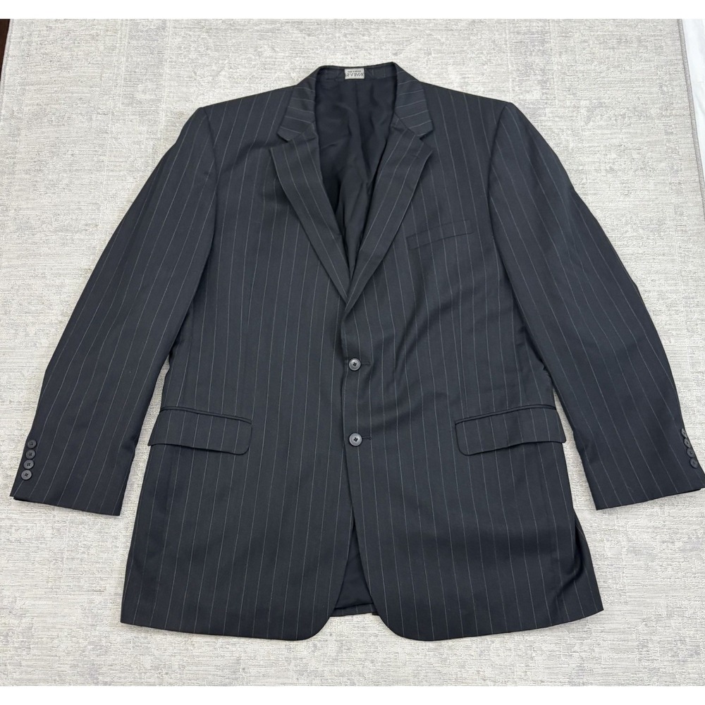Jos A Bank Gordon Blazer Mens 48 XL Black Travelers Collection Sport Coat Wool